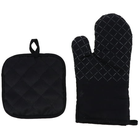 

1 Set Oven Mitts and Pot Holder Heat Resistant Oven Mittens for Kitchen