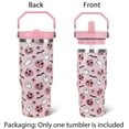 thumbnail image 3 of Halloween Tumbler with Handle & Flip Straw Pumpkin Ghost Gifts Bat Coffee Travel Mug Insulated Water Bottle Cup Goth Halloween Decor Gifts-30 OZ(1PCS), 3 of 6