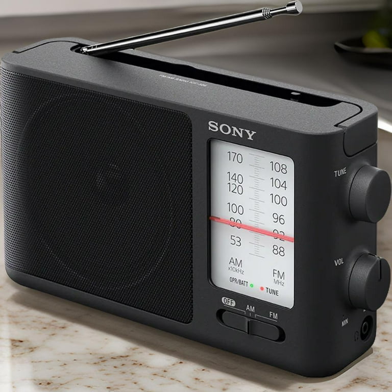 Sony ICF506 Portable Radio Bundle with Sony ZX110 Over-Ear