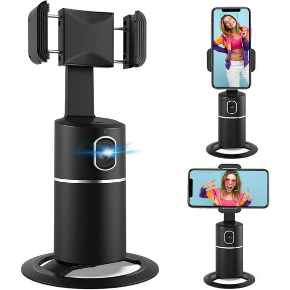 Face Tracking Tripod, No App Required, 360° Face Body Phone Camera Mount Smart Tracking Holder