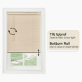 thumbnail image 5 of Achim GII Morningstar Indoor Cordless Alabaster Vinyl Light Filtering Window Mini Blind, 64" L x 25" W, 5 of 7