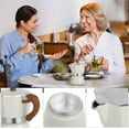 thumbnail image 3 of HLONK Coffee Pot Gooseneck Electric Tea Kettle Makers Espresso White, 3 of 8
