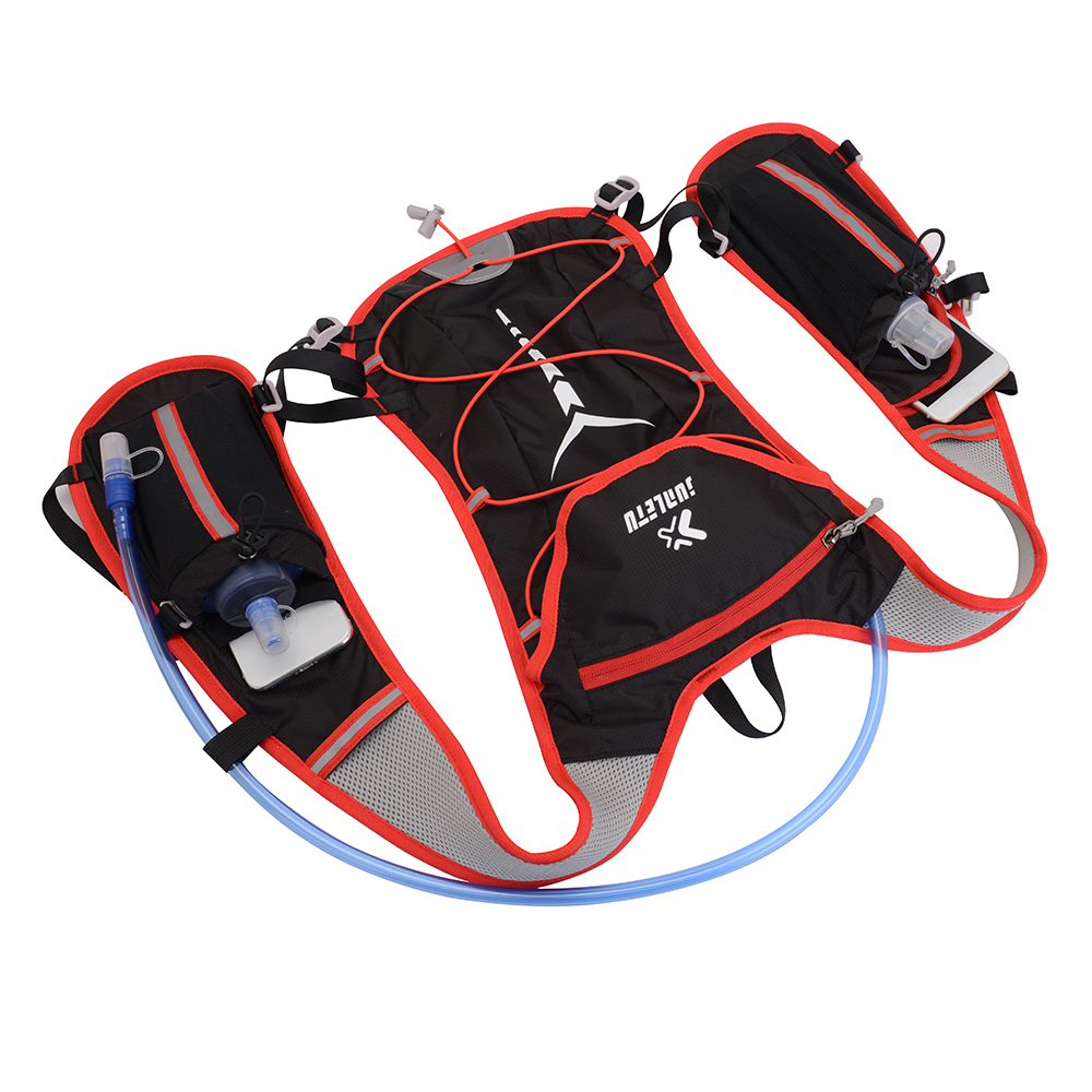 CATOR Poche à Eau 2 Litres - Réservoir Hydratation Sac à Dos Running Randonnée, Gourde Souple Anti-Fuite Avec Tube Isolé Et Valve Une Main