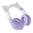 thumbnail image 2 of Auriculares inalámbricos LED Estéreo CUTICAT Cat Ear V5.0 Ajustable Plegable para juegos blanco morado, 2 of 8