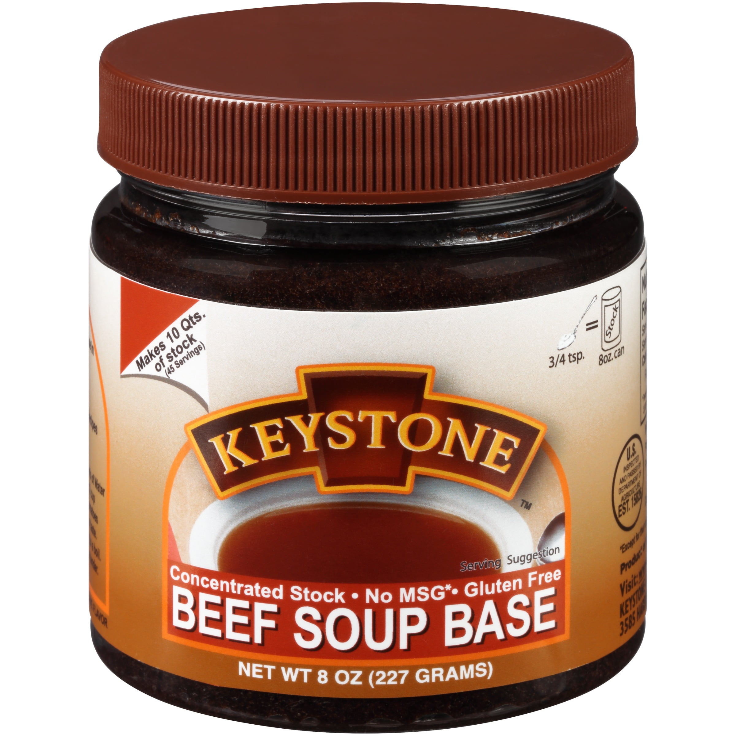 Keystone Concentrated Beef Soup Base Stock 8 oz. Jar