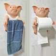 thumbnail image 1 of 2PCS Pig Funny Toilet Paper Holder Toilet Organizer Restroom Rack, 1 of 5