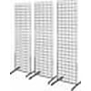 Gridwall Panel Tower with T-Base Floorstanding Display Kit, 3-Pack Black 2'x6'