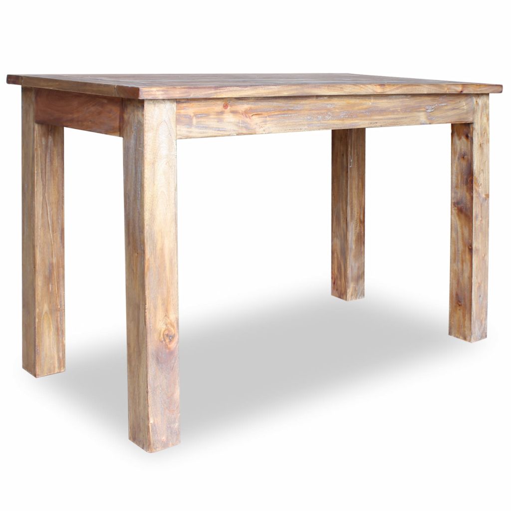 Kepooman Modern Rustic Solid Reclaimed Wood Rectangle Dining Table, 47.2" x 23.6" x 30.3", Brown Kepooman Modern Rustic Solid Reclaimed Wood Rectangle Dining Table, 47.2" x 23.6" x 30.3", Brown
