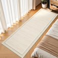 thumbnail image 2 of Washable Area Rug for Living Room, Solid Neutral Non Slip Large Rug with Rubber Backing, Low Pile Stain Resistant Modern Carpet for Bedroom Dining Room, 2×6 ft to 10×13 ft, Camel Gray Blue Black, 2 of 8