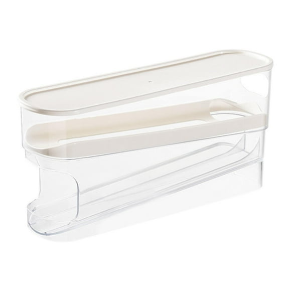 NANDIYNZHI Kitchen Gadgets Automatic Rolling Refrigerator Egg Storage Box Space Saving Egg Dispenser Suitable for Refrigerator Storage Box with Lid Refrigerator Egg Rack Plastic ** (Clearance)Rack