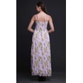 thumbnail image 2 of Bimba Black Berry & Yellow Sparrow Bird Printed Women Georgette Smocked Strap Dress-Medium, 2 of 7