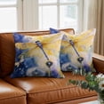 thumbnail image 3 of Spring Dragonfly Throw Pillow Cover Pastoral Dandelion Floral Cotton Linen Cushion Cover Throw Pillow Case with Invisible Zipper for Couch Sofa Bed Chair Car 26x26 Inch, 3 of 14