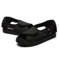 thumbnail image 2 of tredstone 2x Black Adjustable Wide Feet Comfort Shoes For Swollen Toes House Wear Extra Wide Adjustable Open, 2 of 6