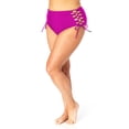 thumbnail image 2 of No Boundaries Juniors Plus Lace Up High Waist Swim Bottoms, 2 of 4
