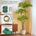 thumbnail image 3 of Danolapsi 5ft Artificial Olive Tree, Faux Plants Indoor with 50 Led Lights, 8 Lighting Modes,Artificial Plants with for Home Office Decor, 3 of 7