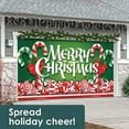 thumbnail image 4 of 7' x 16' Whimsical Candy Cane Christmas Double Garage Door Banner - Playful Holiday Cheer Décor, 4 of 5