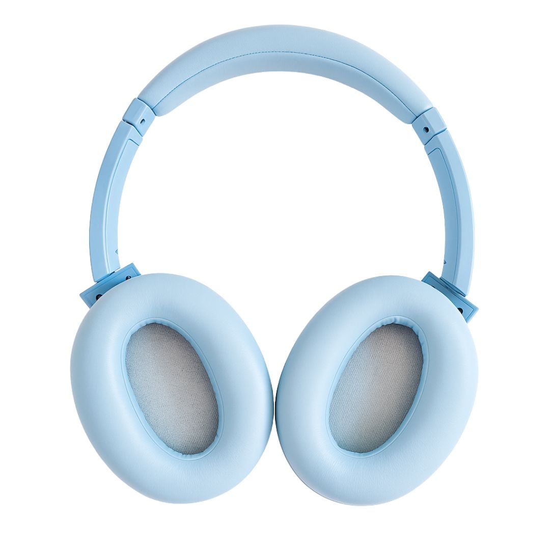 Jrumz Clarity CL01 Hybrid Active Noise Canceling Headphones With Travel Case, Wireless Over Ear Bluetooth Headphones, Deep Bass, Memory Foam Ear Pads, 40H Playtime for Home Office, Travel, Gym- BLUE
