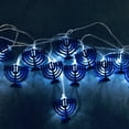 thumbnail image 5 of Six Pointed Star Candlestick Lights String For Judaism Hanukkah Chanukah Passover Shabbat Ornament Decor, 5 of 10