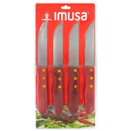 Imusa Imu-71014 Steak Knife 4 Piece Set (Best Wood For Cooking Steaks)