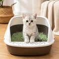 thumbnail image 5 of Semi-Enclosed Cat Litter Box with Sifting Scoop, Splash-Proof Kitten Litter Pan, Durable Plastic Pet Toilet for Small Cats and Kittens, 5 of 6