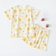 thumbnail image 2 of Odeerbi 0-8 Años Niños Niñas Conjunto de Verano Estampado de Fresas Lechuga Manga Corta Tops Shorts Conjunto de Pijama de Dos Piezas, 2 of 3