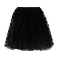 thumbnail image 3 of CUZIBR Kids Girls Dance Tutu Skirt Sequins Layered Short High Waist Embroidery Ballet Skirts Daily Casual Stylish Carnival Party Dancewear,Black,2-3 Years, 3 of 5