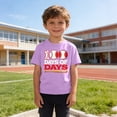 thumbnail image 5 of 100th Day of School Shirt for Boys Baseball Themed Celebration Top Soft Cotton Comfortable Tshirt 3-10 Years Purple,Size 3 T, 5 of 9