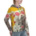 thumbnail image 2 of KLL Floral Sunglasses Cat Art for Womens Pullover Hoodie with Pocket Hooded Long Sleeve Shirts Sweatshirt for Women-Large, 2 of 7
