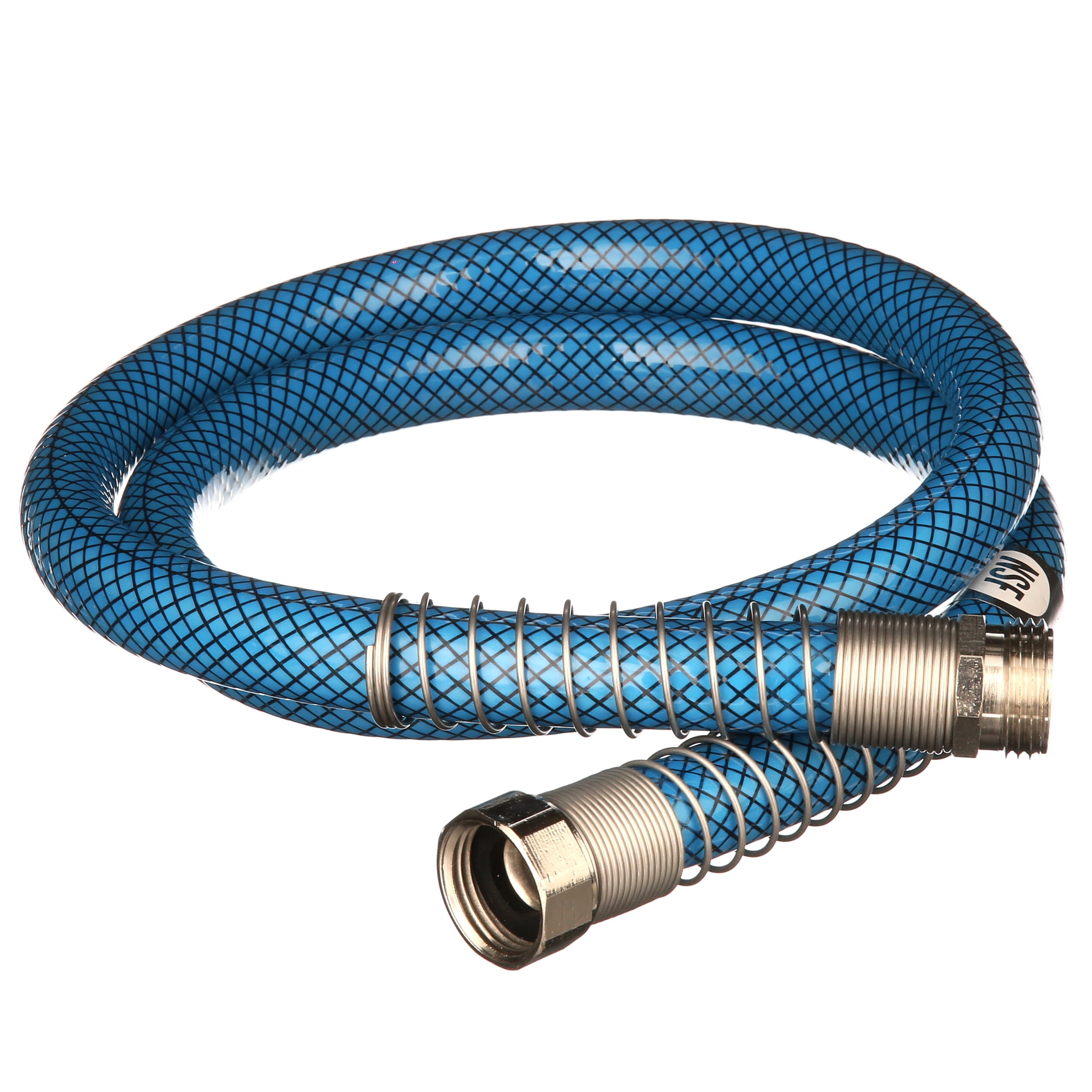 Camco TastePURE Premium Drinking Water Hose | Machined Fittings and Strain-Relief Ends for Added Durability | 4-Foot, Blue (22813)