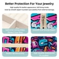 thumbnail image 3 of Graffiti Travel Portable Square Jewelry Stand with Box, Display, and Bracelet Holder - Ideal for Rings, Earrings, Necklaces, and More - Suitable for Girls and Women, 3 of 6