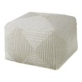 thumbnail image 1 of Uttermost Sovanna Geometric Coastal Wool and Cotton Pouf in Ivory, 1 of 5