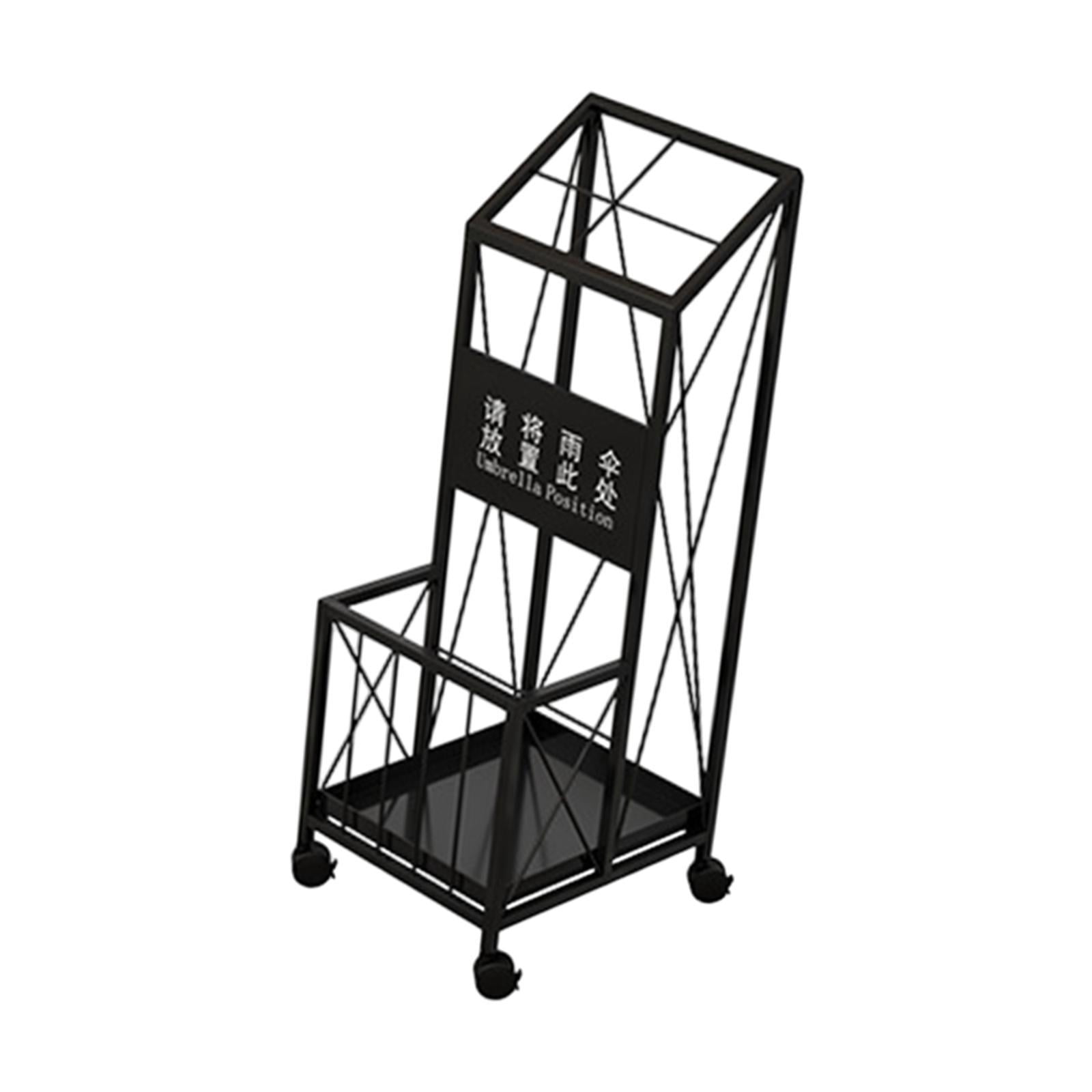 deevoka Umbrella Stand Multi Layer Sturdy Umbrella Holder for Home Supermarket Hotel Black