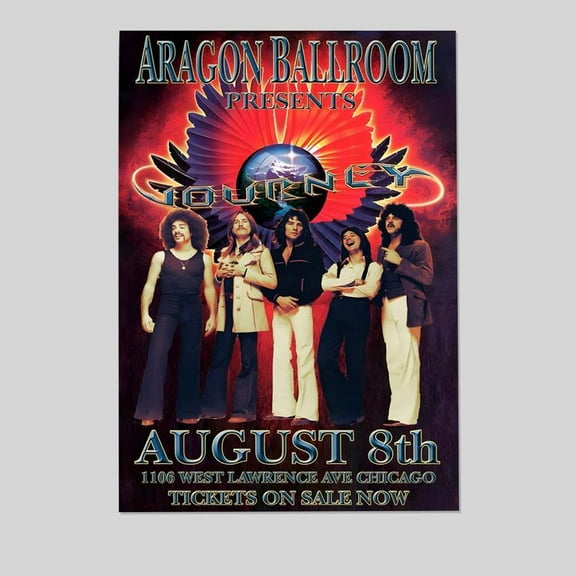 JOURNEY REPLICA ARAGON BALLROOM 1978 CONCERT POSTER Retro Style - Size 24''x36'' - Kiloa