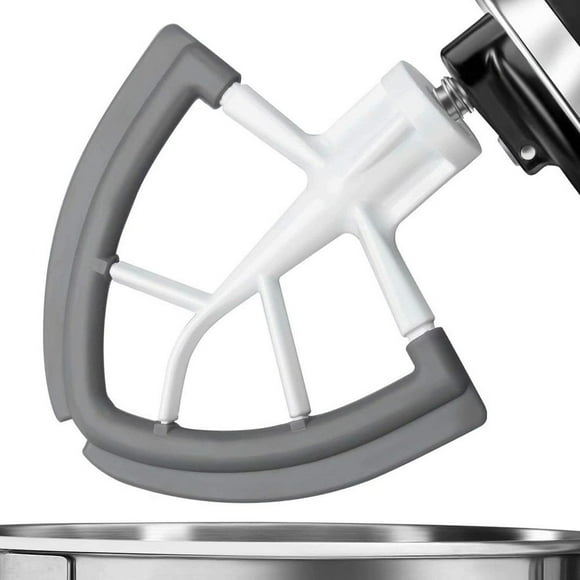 Flex Edge Beater for Tilt-Head Stand Mixer 4.5-5 Quart Flat Beater Paddle with Flexible Silicone Edges Bowl Scraper White
