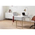 thumbnail image 6 of Pemberly Row 59.5"W Engineered Wood Desk in White/Gold Finish, 6 of 6
