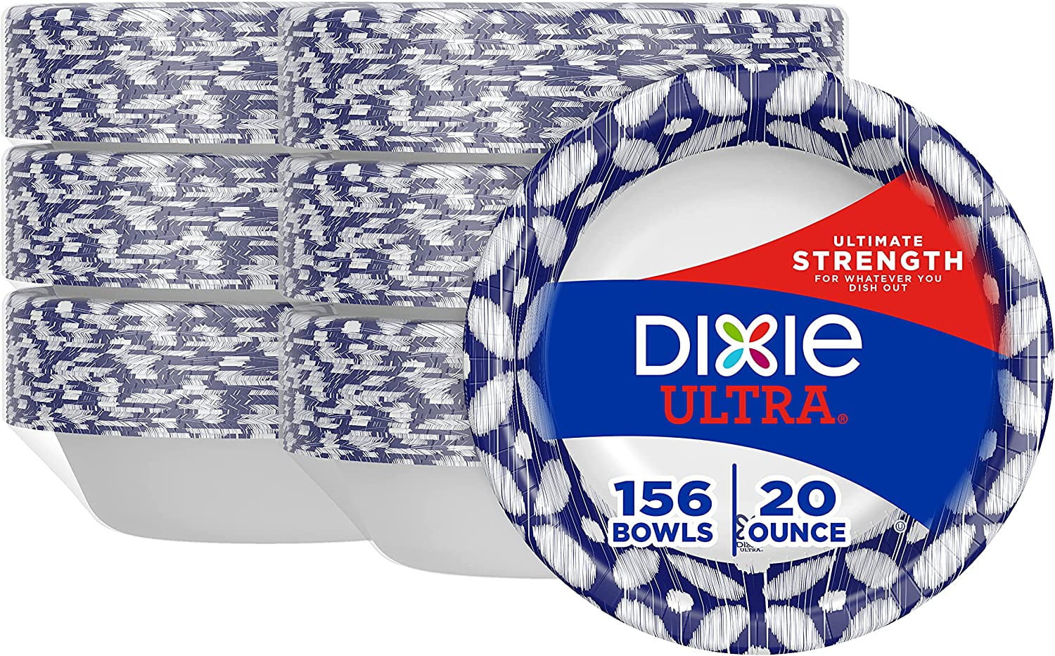 "Disposable Paper Bowls, 20oz, Dinner or Lunch Size Printed Disposable