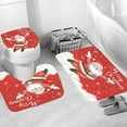 thumbnail image 3 of White Winter Cute Snowman Shower Curtain Set with Rugs,Snowman Couples in Forest Bathroom Set with Shower Curtains with Hooks, Waterproof Fabric Christmas Bathroom Decorations Shower Curtain Set, 3 of 6
