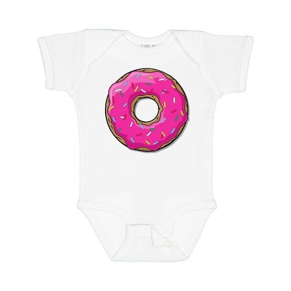 Inktastic Pink Donut with Sprinkles Boys or Girls Baby Bodysuit