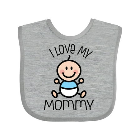

Inktastic I Love My Mommy Baby Boy Gift Baby Boy Bib
