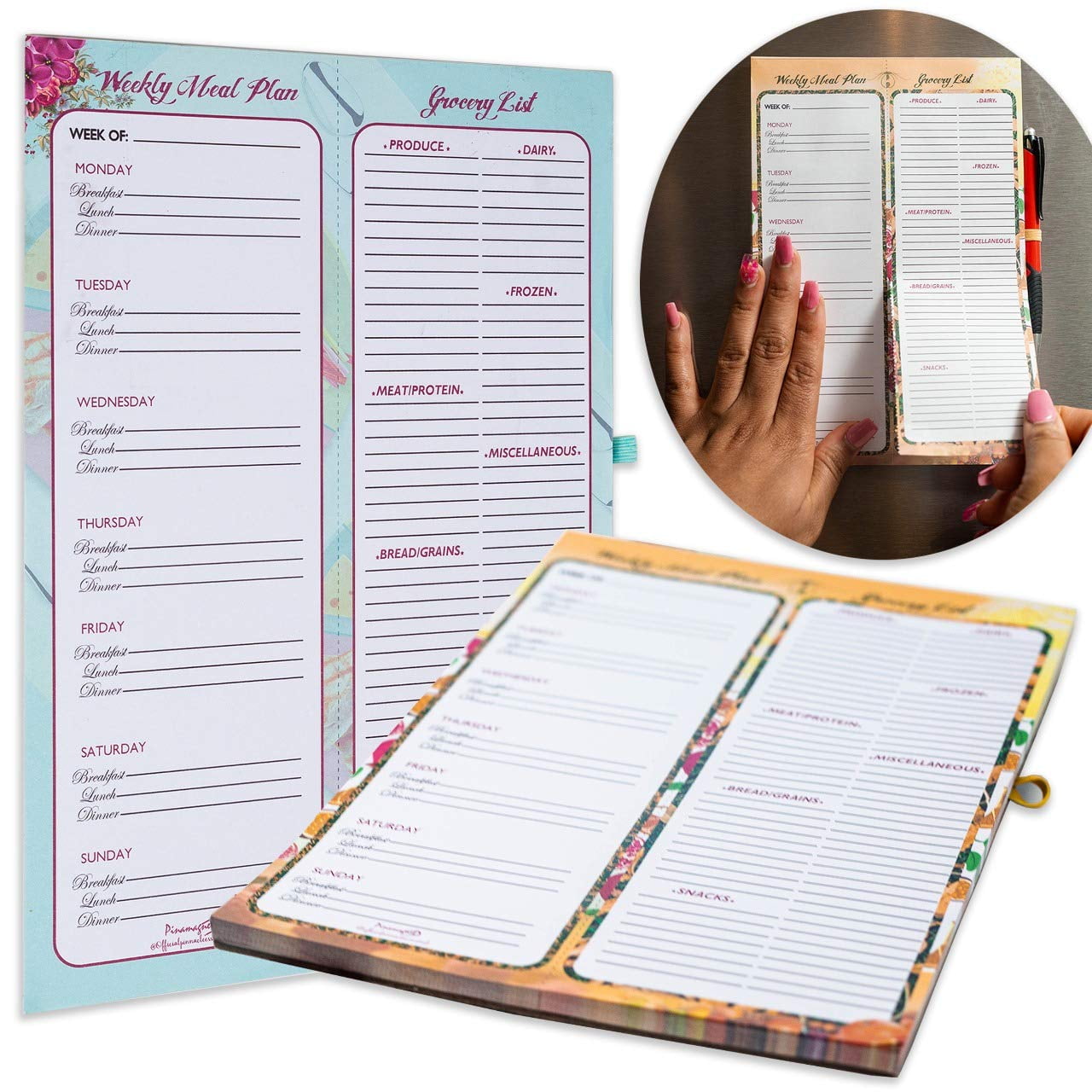 Grocery List Pad for Fridge 120 SHEETS Note Pads