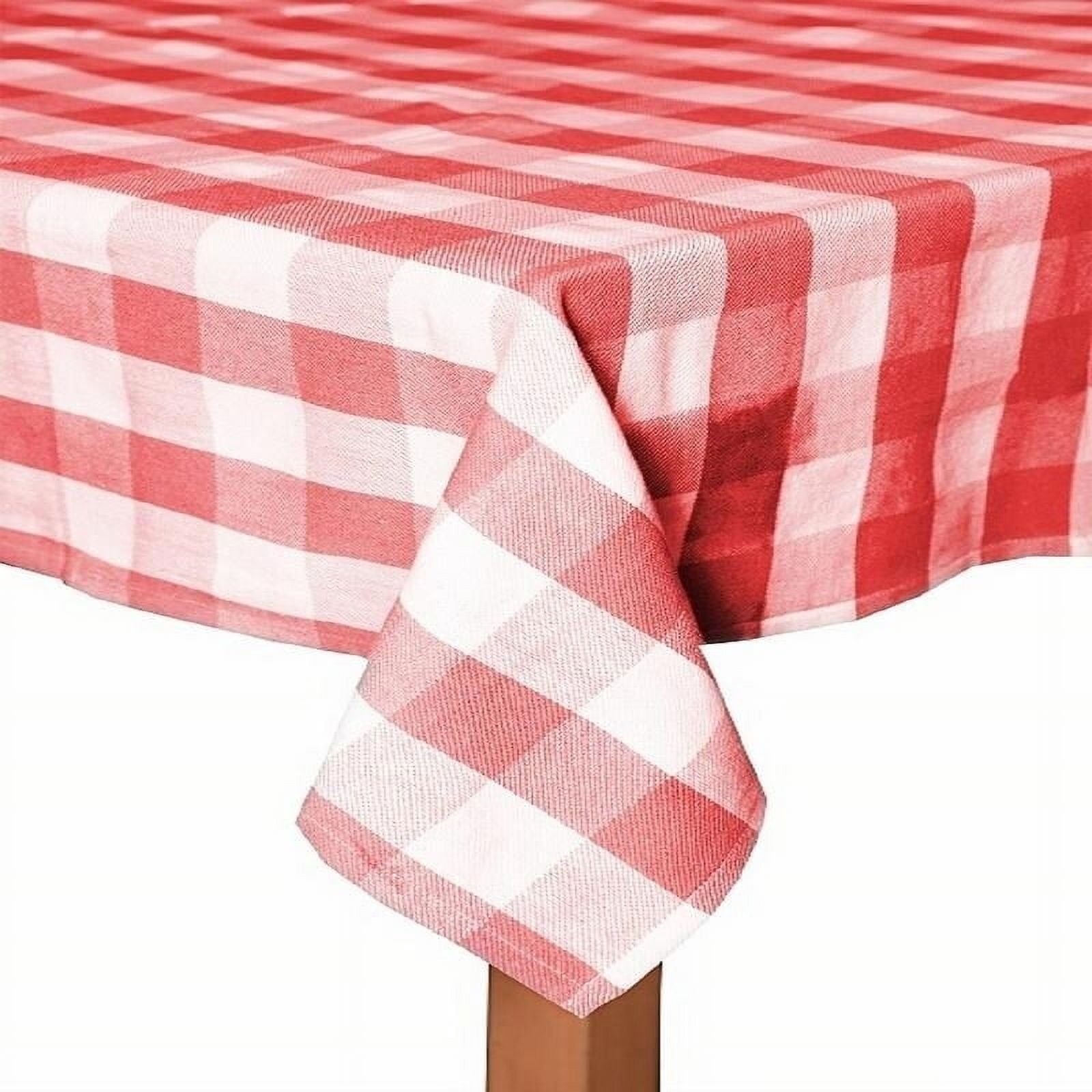 Farm Check Blue 100% Cotton Tablecloth 60"X104"