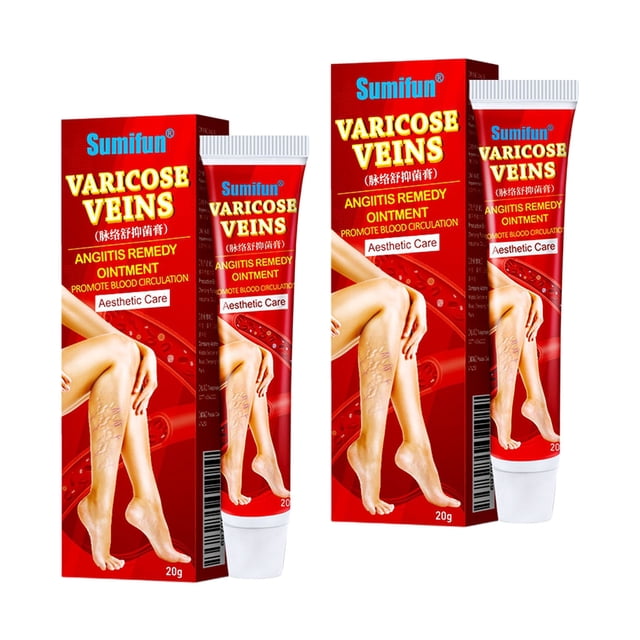 2 unidades de ungüento de venas varicosas en crema de plastico de Sunnimix Ungüento para las venas varicosas