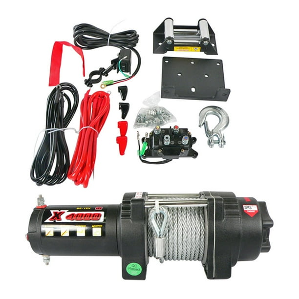 NEW 4000LB COMPLETE 12V WINCH KIT ASSEMBLY FITS HONDA CAN-AM ATV UTV ...