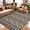 8*10ft-Black coffee, variant on Outdoor Geometric Plastic Rug - Washable, UV & Weather Resistant, Easy Clean, Non-Slip, Collapsible - 8x10ft, Orange/Green/Pink/White - USA Spec