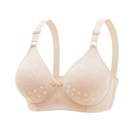 Hfolob Womens Seamless Bras Soft Support Wireless No Underwire No Side Spillage Push Up Everyday Bra