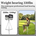 thumbnail image 2 of ALEVMOOM Bastón plegable con asiento, ligero, 2 en 1, para adultos, de aluminio, con asiento, capacidad de 150 kg, portátil, con bolsa de transporte, color plateado, 2 of 5