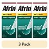 (3 pack) Afrin No Drip Severe Congestion Pump Mist Nasal Spray, 12 Hour Congestion Relief, 15 mL