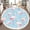 Color 1, variant on Tropical Flamingo Nursery Rug 4ft, Flamingo Tropical Palm Leaves Flowers Sunshine Blue Stripes Cute Washable Non-Slip Carpet Playmat for Girls Women Bedroom Preschool Classroom Decor