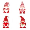 thumbnail image 2 of Ovzne Valentine’S Faceless Gnome Figurines Set Of 2 – Romantic Shelf Sitters With Hearts Roses, 2 of 7