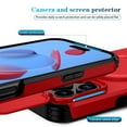thumbnail image 3 of for iPhone 17 Pro Case with Camera Sliding Cover & Adjustable Kickstand, Magnetic Wireless Charging Rugged Shockproof Bumper Cases Heavy-Duty Magnetic Protective Phone Cover, Red, 3 of 10